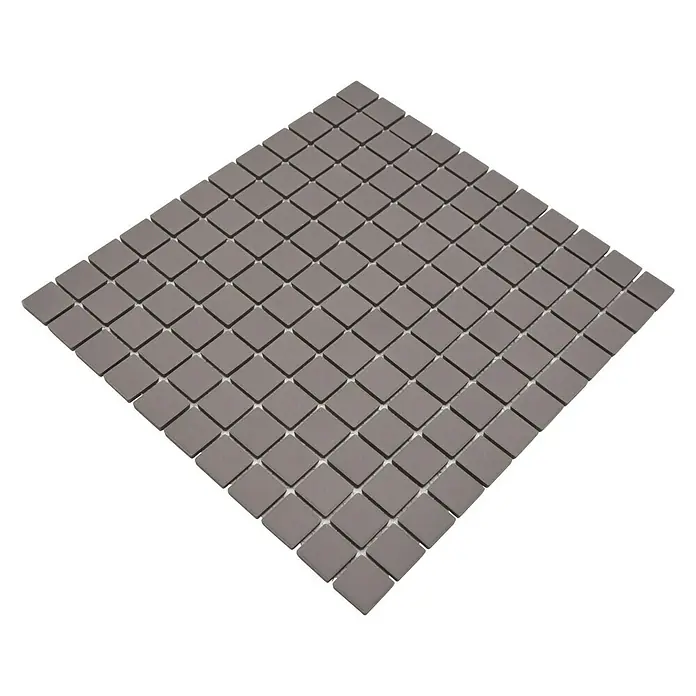 Mozaïektegel vierkant Uni CU 030 - 32,6 x 30 cm, Grijs, Mat - Top-down weergave