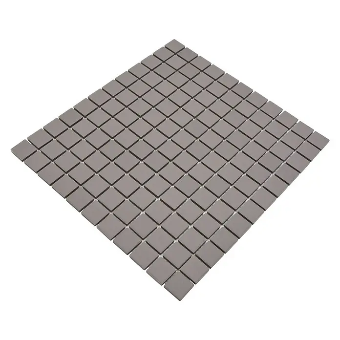 Mozaïektegel vierkant Uni CU 000 - 32,6 x 30 cm, Lichtgrijs, Mat - Top-down weergave