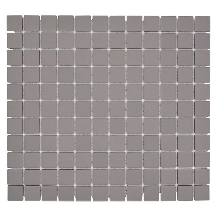 Mozaïektegel vierkant Uni CU 000 - 32,6 x 30 cm, Lichtgrijs, Mat - Bovenaanzicht