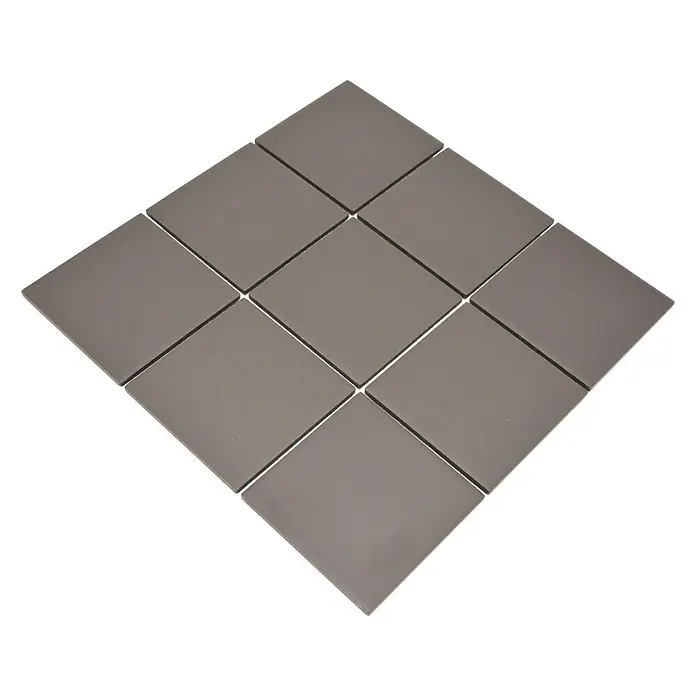 Mozaïektegel vierkant Uni CU 952 - 29,8 x 29,8 cm, Bruin, Mat - Top-down weergave