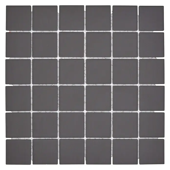 Mozaïektegel vierkant Uni CU 253 - 29,8 x 29,8 cm, Bruin, Mat - Bovenaanzicht