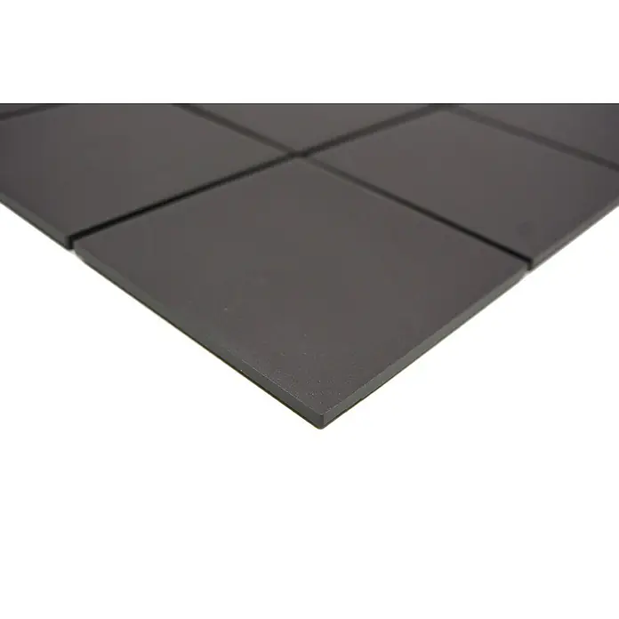 Mozaïektegel vierkant Uni CU 922 - 29,8 x 29,8 cm, Zwart, Mat - Close-up
