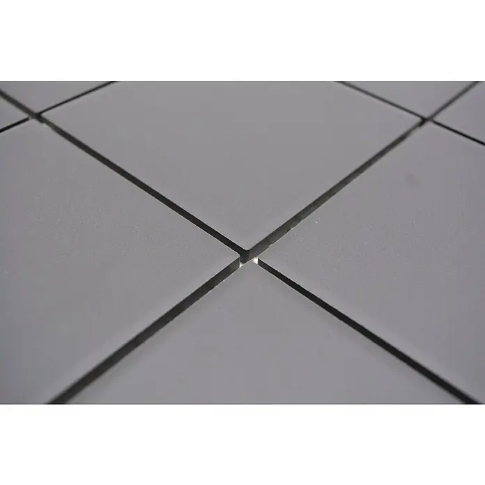 Mozaïektegel vierkant Uni CU 922 - 29,8 x 29,8 cm, Zwart, Mat - Close-up
