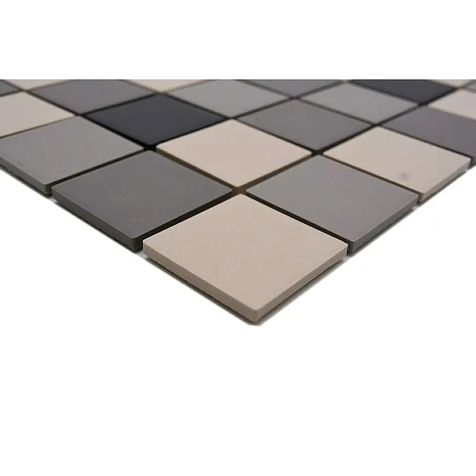 Mozaïektegel vierkant Uni CU 213 - 29,8 x 29,8 cm, Bruin/Beige, Mat - Close-up