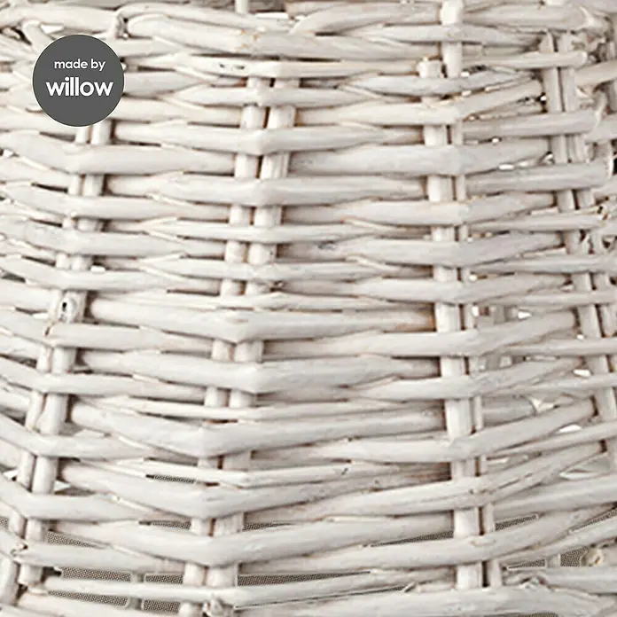 Home Sweet Home Lámpabúra Roseau - 20 cm, Fehér, rattan, Ovális - Közeli felvétel