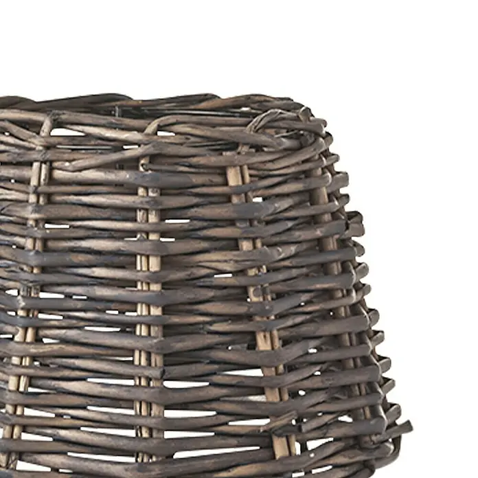 Home Sweet Home Lampenschirm Roseau - 20 cm, Dunkelbraun, Rattan, Oval - Detailaufnahme