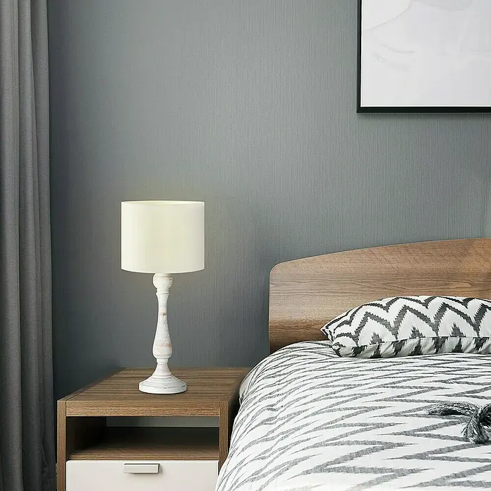 Home Sweet Home Lampvoet Step rond - 40 W, Kleur: Wit, Hoogte: 49 cm - Sfeeropname