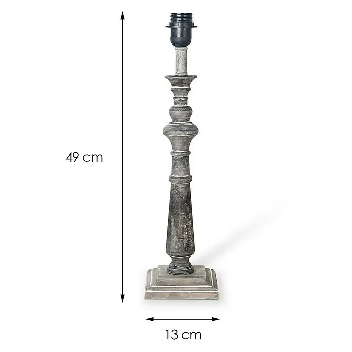 Home Sweet Home Lampvoet Step Square - 40 W, Kleur: Taupe, Hoogte: 49 cm - Blauwdruk