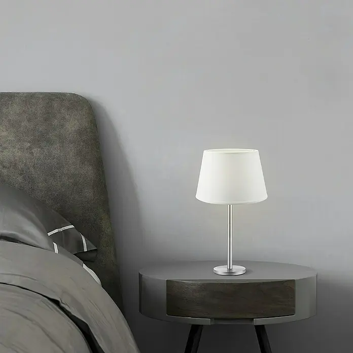 Home Sweet Home Lampenkap Largo - Ø x h: 20 x 13 cm, Pure white, Stof, Rond - Sfeeropname