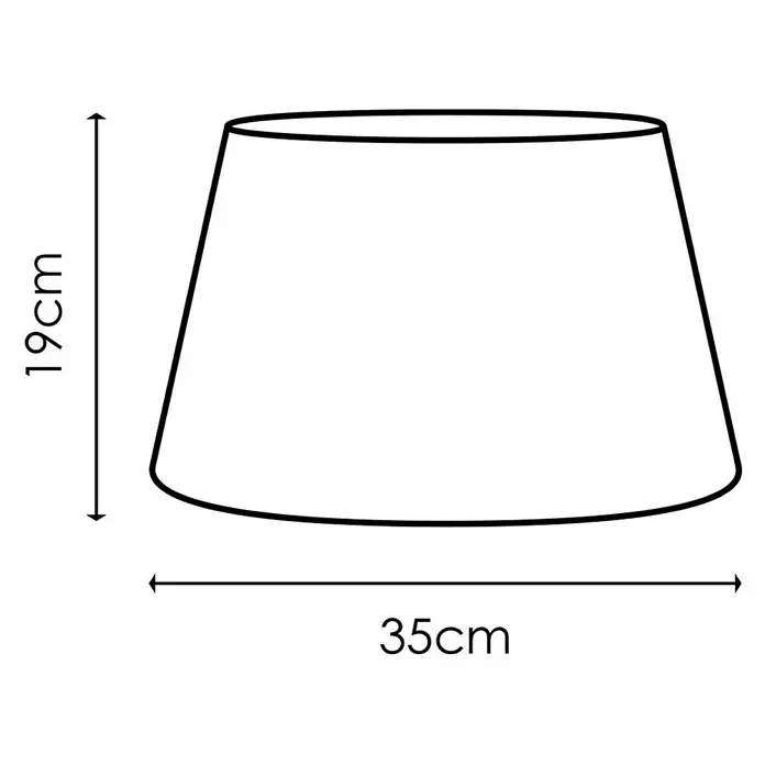 Home Sweet Home Lampenkap Melrose - Ø x h: 35 x 19 cm, Warm White, Stof, Rond - Blauwdruk