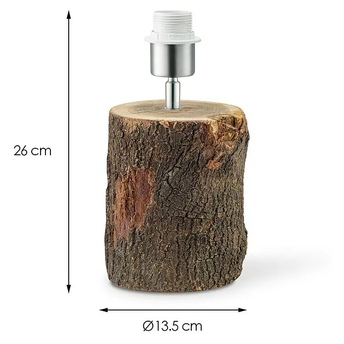 Home Sweet Home Lampvoet Boomstam - 40 W, Kleur: Bruin, Hoogte: 26 cm