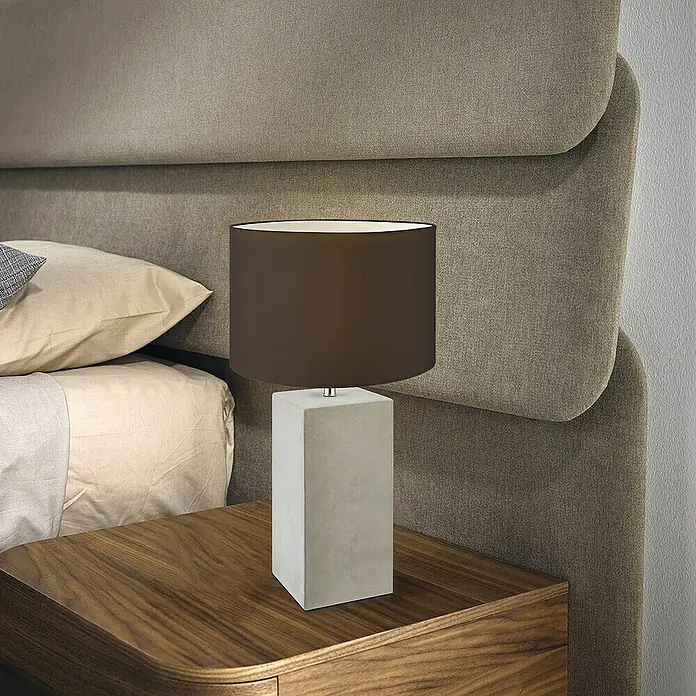 Home Sweet Home Lámpatalp Pillar - 40W, Színe: Beton, Magasság: 43 cm - Hangulatos felvétel