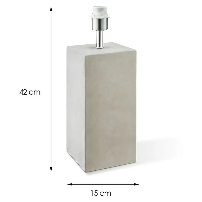 Home Sweet Home Lámpatalp Pillar - 40W, Színe: Beton, Magasság: 43 cm - Tervrajz