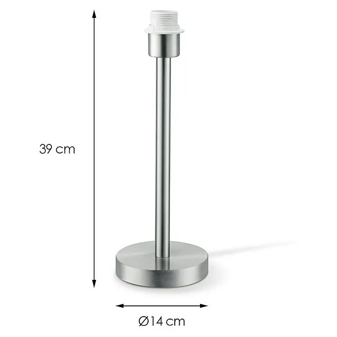 Home Sweet Home Lámpatalp Stick - 40W, Színe: Matt acél, Magasság: 39 cm - Tervrajz