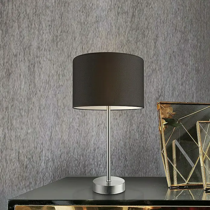Home Sweet Home Lámpatalp Single - 40W, Színe: Matt acél, Magasság: 37 cm - Hangulatos felvétel