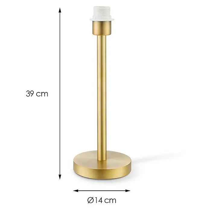 Home Sweet Home Lampvoet Stick - 40 W, Kleur: Messing, Hoogte: 39 cm - Blauwdruk