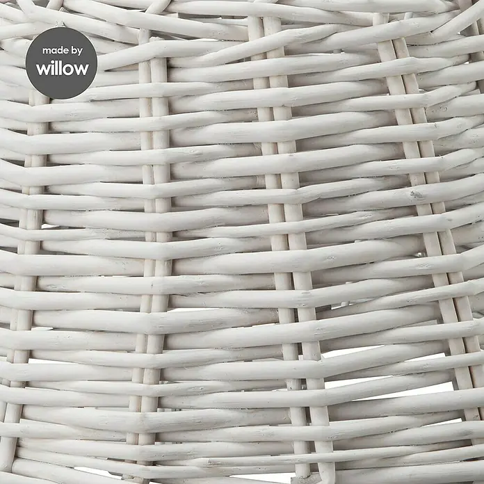 Home Sweet Home Lámpabúra Roseau - Fehér, Fa, Kerek - Közeli felvétel