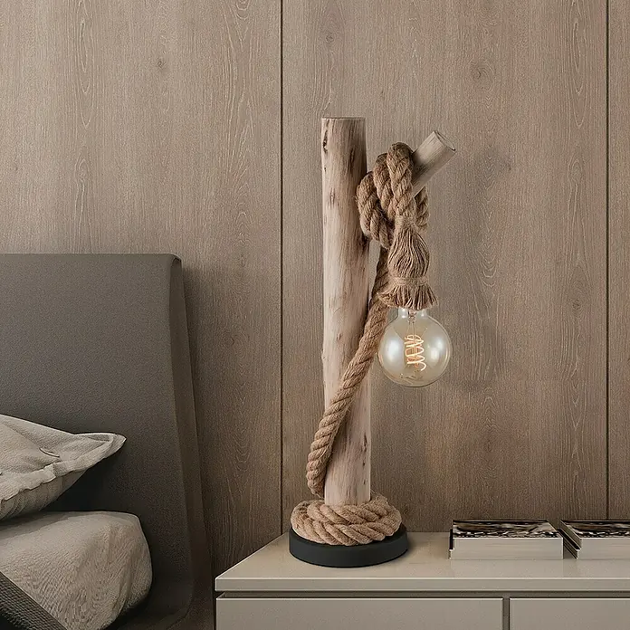 Home Sweet Home Tischleuchte Maritime - 10 W, Beige - Stimmungsaufnahme