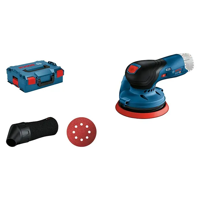 Bosch Professional Akku-Exzenterschleifer GEX 12V-125 Solo - 12 V, Ohne Akku, 5 Ah, Durchmesser Schleifteller: 125 mm - Diagonale Ansicht