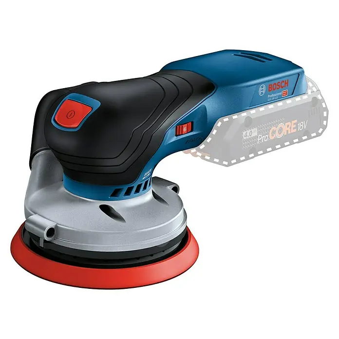 Bosch Professional Akku-Exzenterschleifer GEX 18V-125 - 18 V, Ohne Akku, Durchmesser Schleifteller: 125 mm, Kunststoffkoffer - Diagonale Ansicht