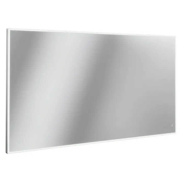 Camargue LED-Lichtspiegel Frame - Mit eckigen Kanten, 120 x 68 cm, Berührungssensor - Diagonale Ansicht