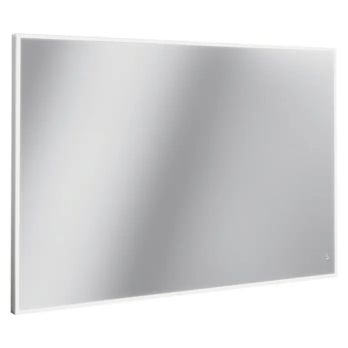 Camargue LED-Lichtspiegel Frame - Mit eckigen Kanten, 100 x 68 cm, Berührungssensor - Diagonale Ansicht
