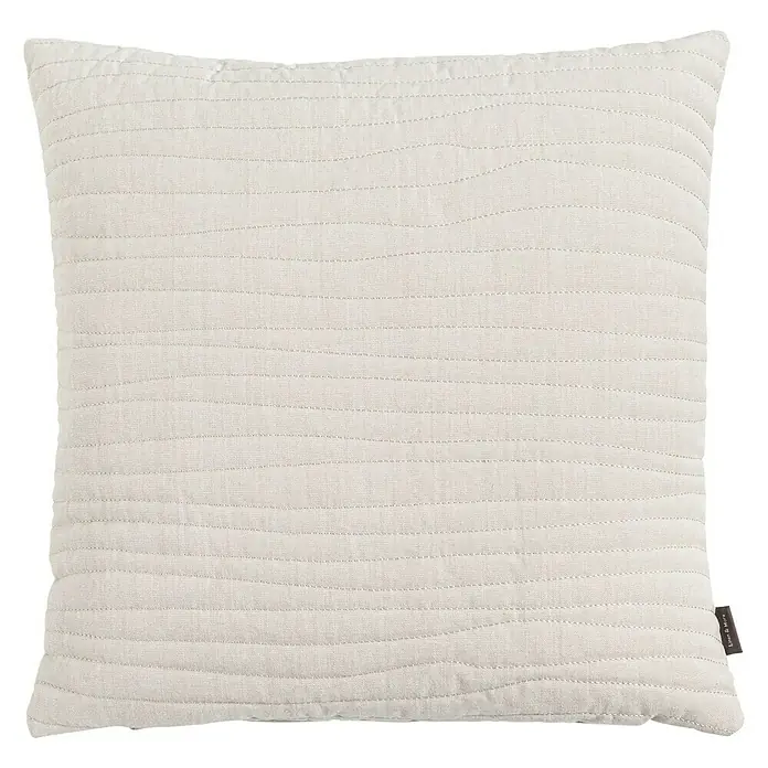 Kissen Uneven Stitching - Sand, 45 x 45 cm, 100 % Baumwolle - Vorderansicht