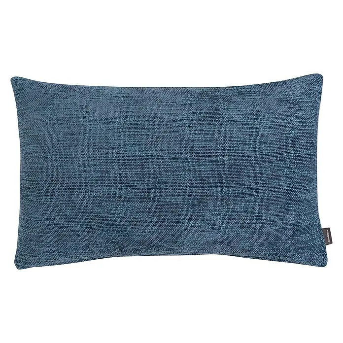 Kissen Coco Chenille - Blau, 50 x 30 cm, 100 % Baumwolle - Vorderansicht