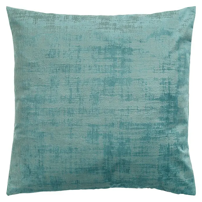Kissen Vintage Velvet - Türkis, 50 x 50 cm, 100 % Polyester - Vorderansicht