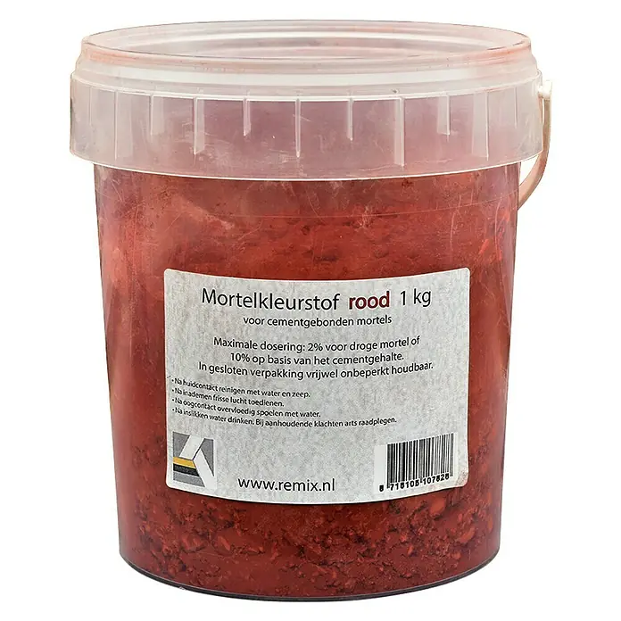 Remix Pigment voor mortels Rood - 1 kg, Rood - Vooraanzicht