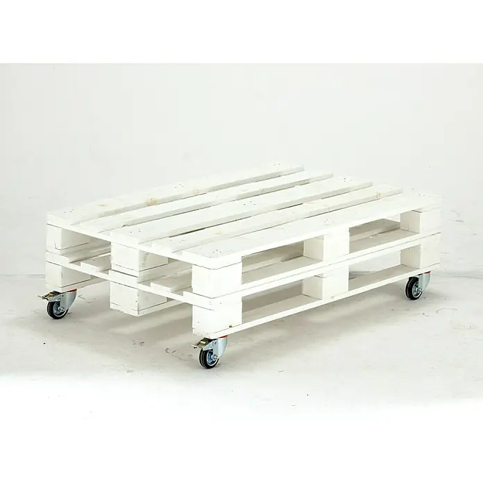 Decoratieve pallet - 120 x 80 x 14 cm, Wit - Sfeeropname