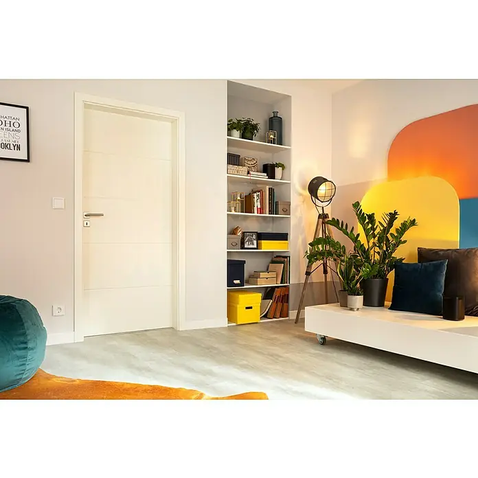 Diamond Doors Modern Zimmertürgarnitur Quattro - Matt, Buntbart BB - Stimmungsaufnahme