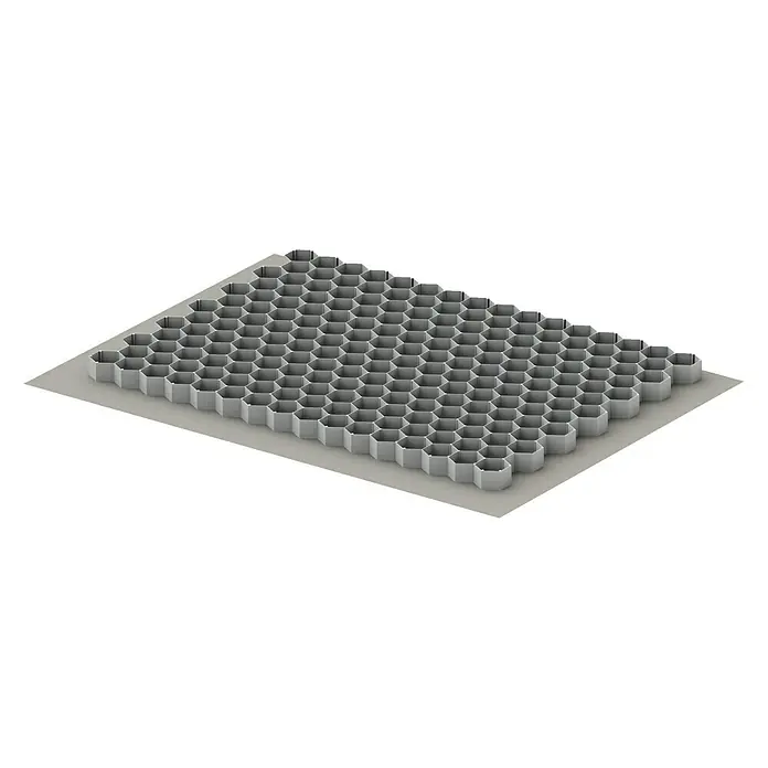 ACO Self Stabilisierungsmatte Kieswabe Eco - Polypropylen, 80 x 60 cm - Diagonale Ansicht