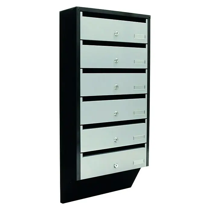 Rottner Briefkastenanlage - L x B x H: 385 x 140 x 824 mm - Diagonale Ansicht