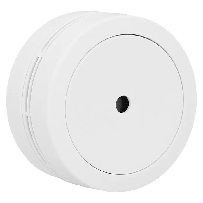 UniTEC Rauchwarnmelder Mini 10J VdS3131 - Durchmesser: 7 cm, Batterielaufzeit: 10 Jahre, Alarmsignal: 85 dB - Diagonale Ansicht