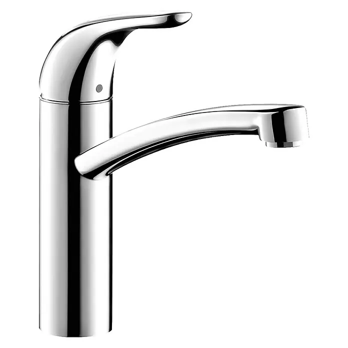 Hansgrohe Focus E Grifo de cocina - Cromo, Brillante - Vista angular