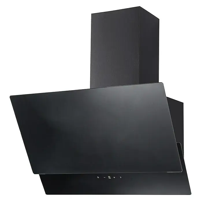 Respekta Schräghaube CH 66038-60SAM - Breite: 60 cm, Max. Luftleistung: 621 m³/h im Normalbetrieb, Schwarz - Diagonale Ansicht
