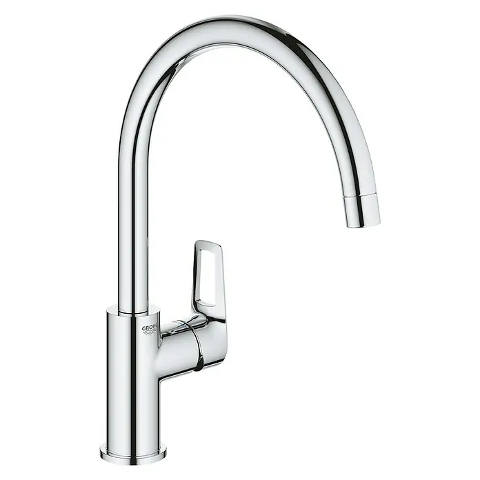 Grohe Start Loop Spültischarmatur - Chrom, Glänzend, Auslauf schwenkbar - Diagonale Ansicht