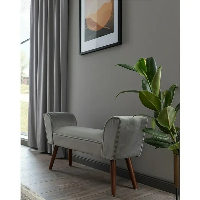 Sitzbank Tiffany - 100 x 30 x 54 cm, Anthrazit - Stimmungsaufnahme