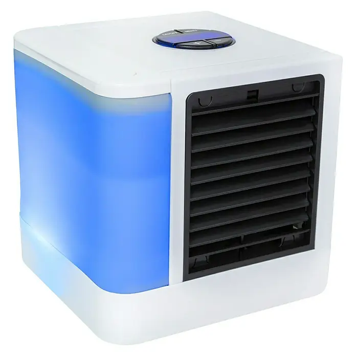 Proklima Luftkühler - 5 W, Weiß, 14 x 14 x 14,5 cm, USB - Diagonale Ansicht