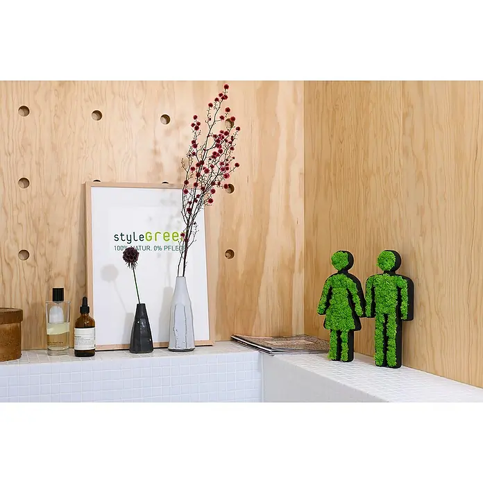 styleGreen Moosbild Toilettenset - 10 x 25 cm - Stimmungsaufnahme