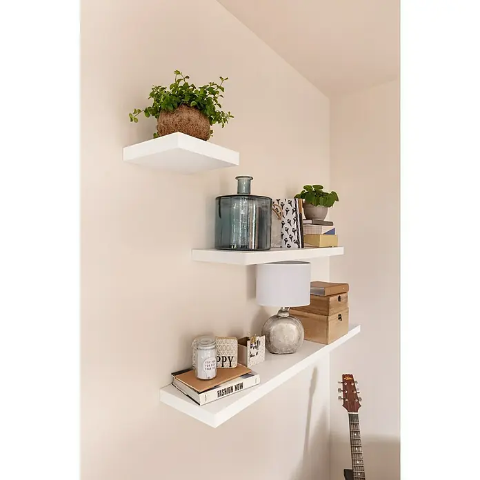 Regalux Wandboard XL4 - 23,5 x 60 x 3,8 cm, Weiß, Belastbarkeit: 12 kg - Stimmungsaufnahme