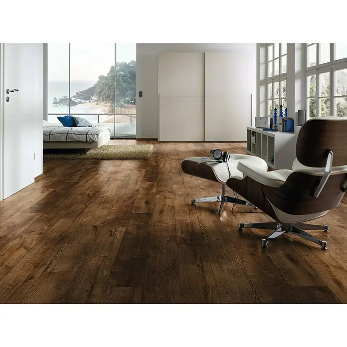 LOGOCLIC Ambienta Laminat - 1.285 x 192 x 10 mm, Rustikalni pod - Živopisni prikaz