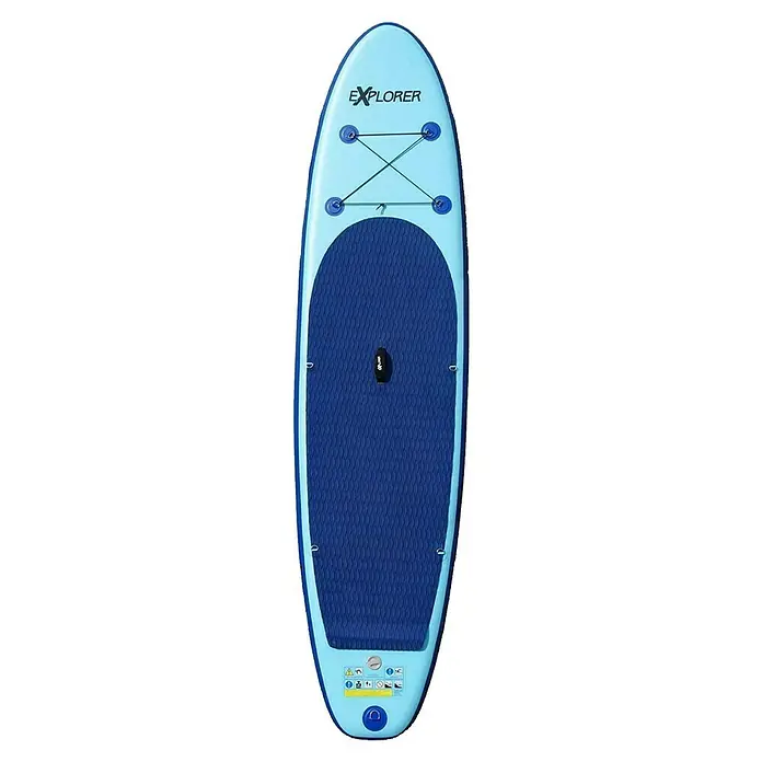 Explorer SUP-Board-Set 320 - L x B x H: 320 x 76 x 15 cm, Nutzlast: 130 kg, Blau, Aufblasbar - Ansicht von oben