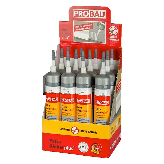 Probau Montagekleber Extra Kleber plus - Weiß, 200 ml - Diagonale Ansicht