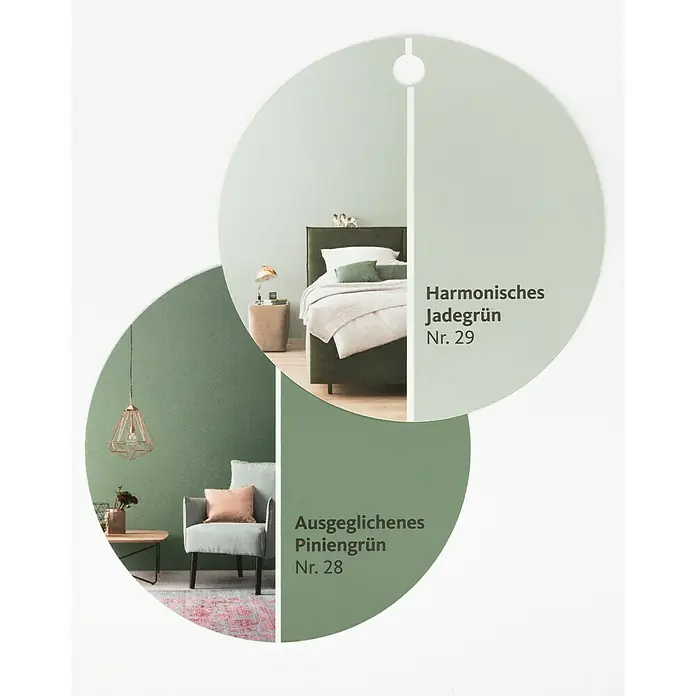 SCHÖNER WOHNEN-Farbe Wandfarbe Designfarbe - Ausgeglichenes Piniengrün, 2,5 l, Matt - Stimmungsaufnahme