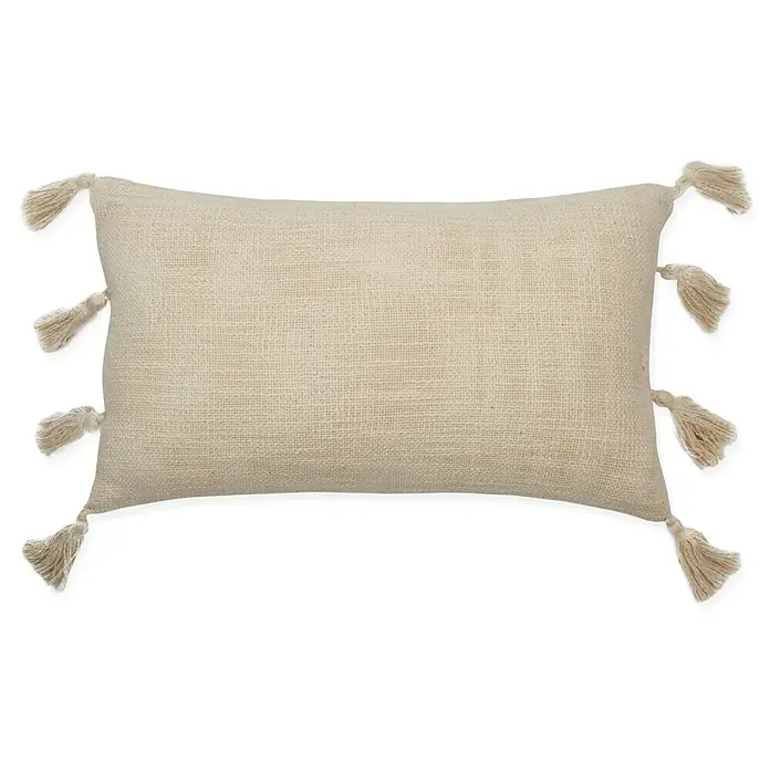 Cojín Joy - Natural, 50 x 30 cm, 100% algodón - Vista frontal