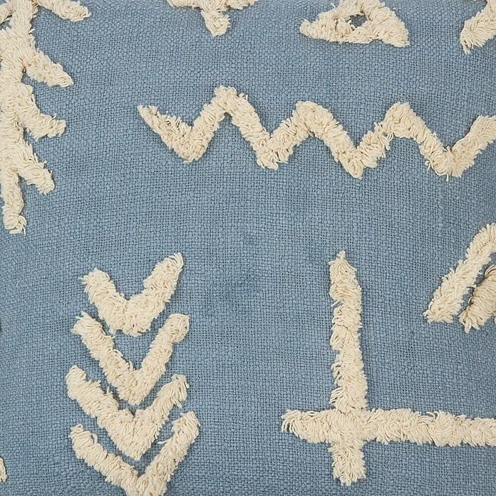 Cojín Denver - Azul, 45 x 45 cm, 100% algodón - Primer plano