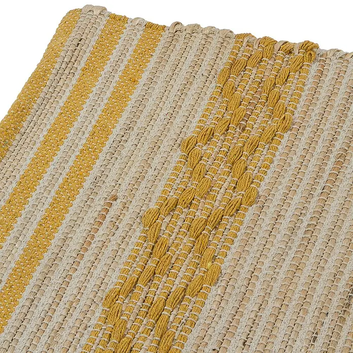 Alfombra Mosuo - Natural, 180 x 120 cm, 75% algodón 25% yute - Primer plano