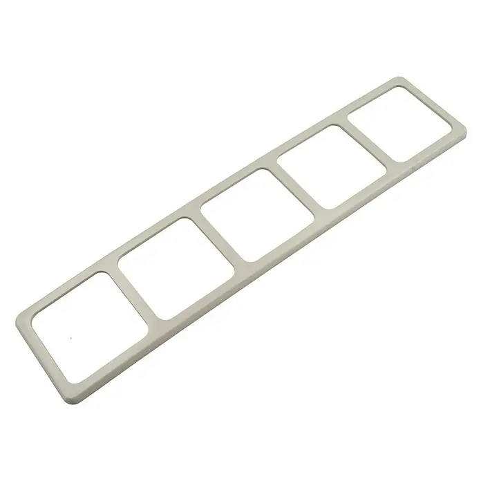 Peha Afdekraam - Kunststof, Crèmewit, Frame vijfvoudig - Diagonaal zicht